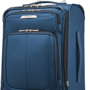 Samsonite Solyte DLX Softside Expandable Luggage with Spinner Wheels, Mediterranean Blue, Carry-On 20-Inch