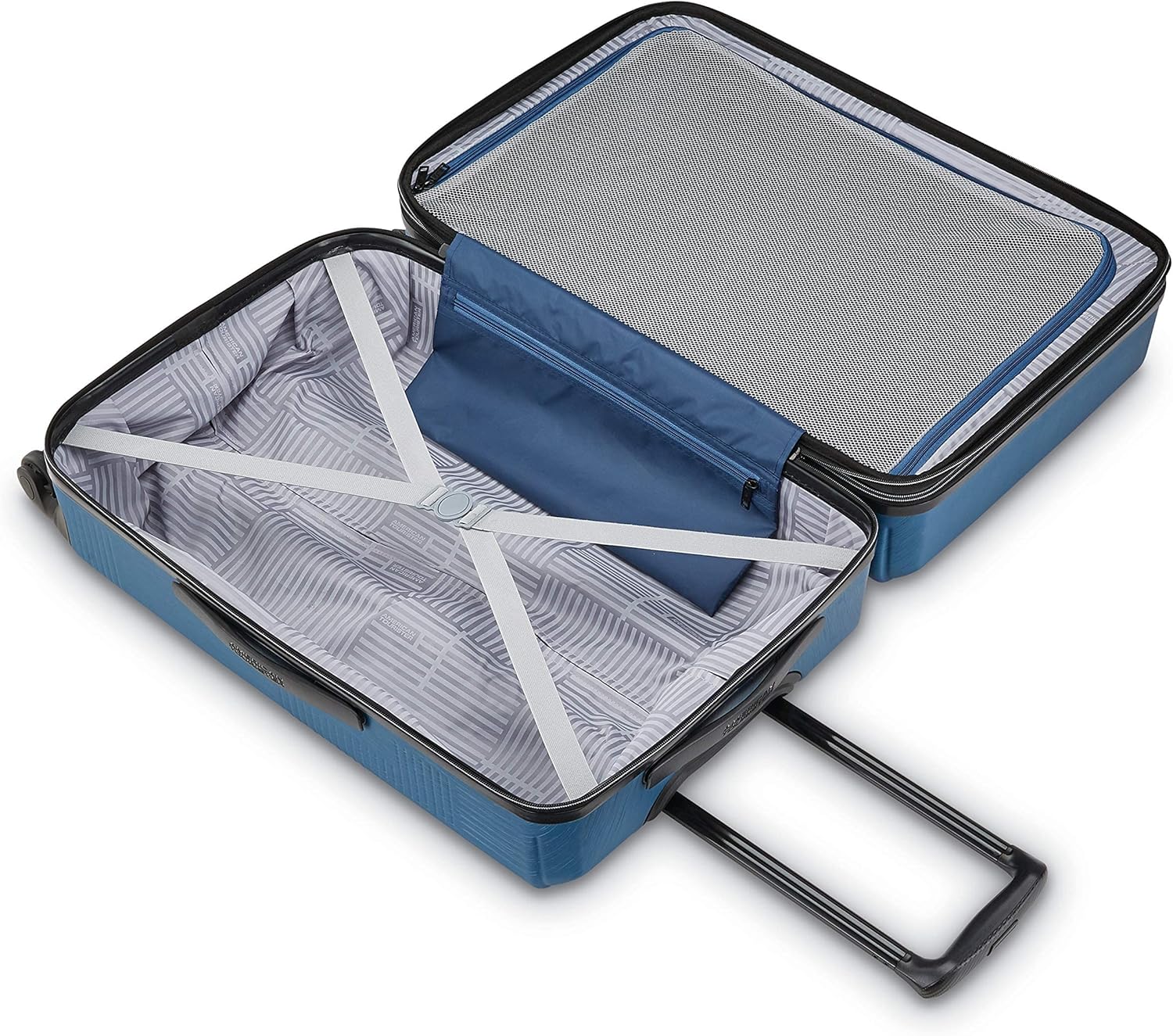 American Tourister Stratum XLT Expandable Hardside Luggage with Spinner Wheels, Blue Spruce, Carry-On 20-Inch - Image 2